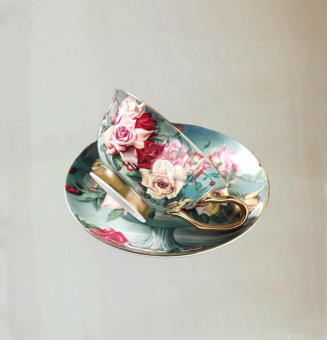 Rosy - Bouquet Floral Cup Set Bone China 220ml(Gift Box)