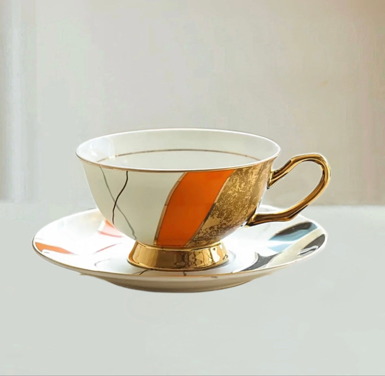 Geometric Cup Set Bone China 220ml(Gift Box)