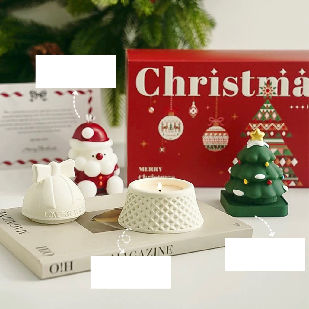 Handmade Christmas Scented Candle set (Gift, Style 1)
