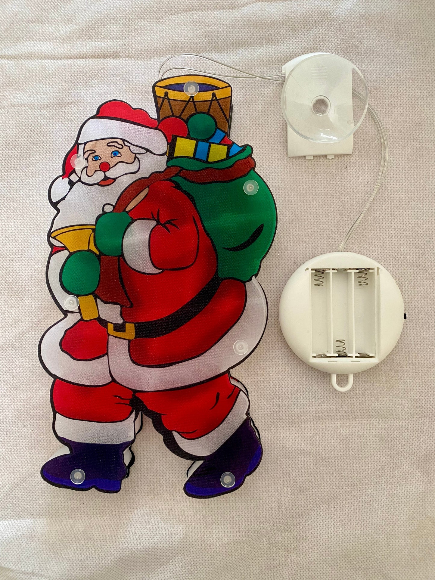 Santa Claus Window Hanging Light Decor