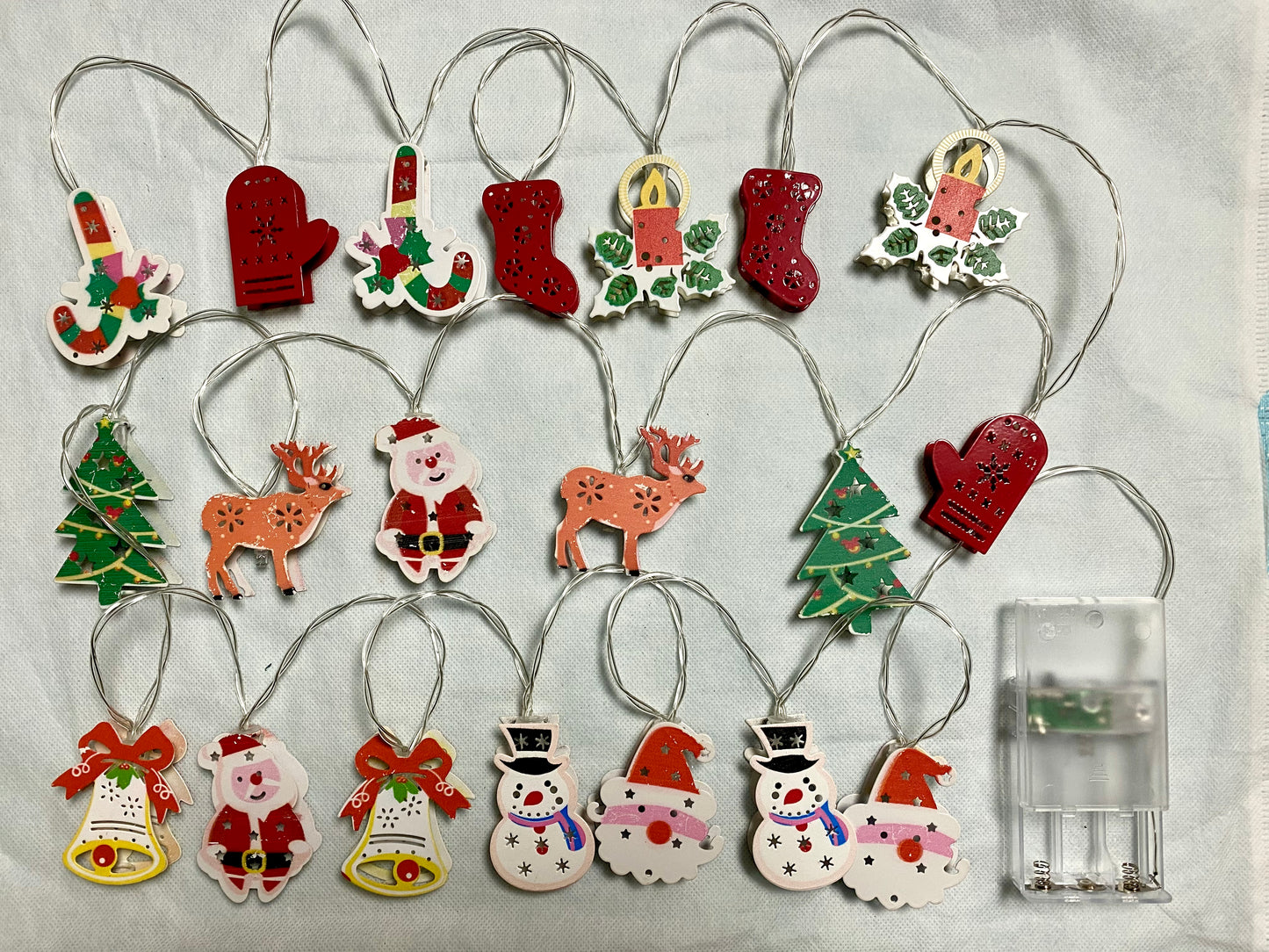 Iron Christmas Character String Lights - 6M Length with 40 Lights