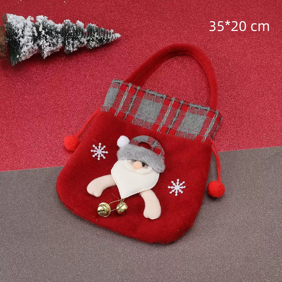 3D Christmas Santa Gift Bag (35×20cm)