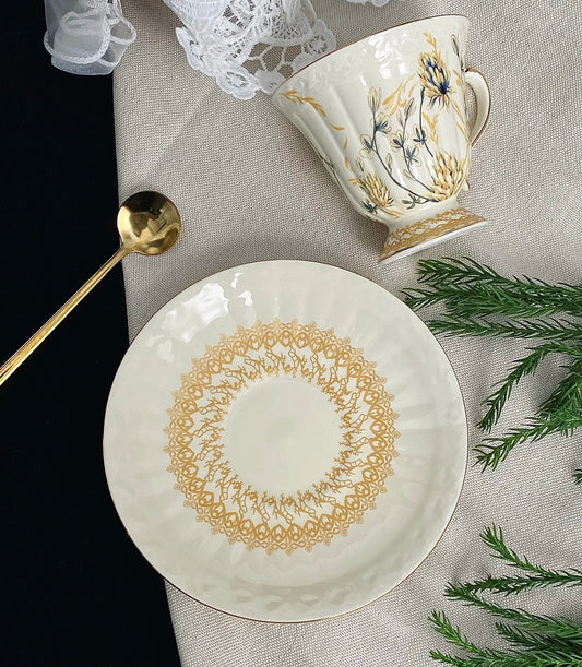 French Floral Ceramic  Cup Set 180ml (Gift Box)