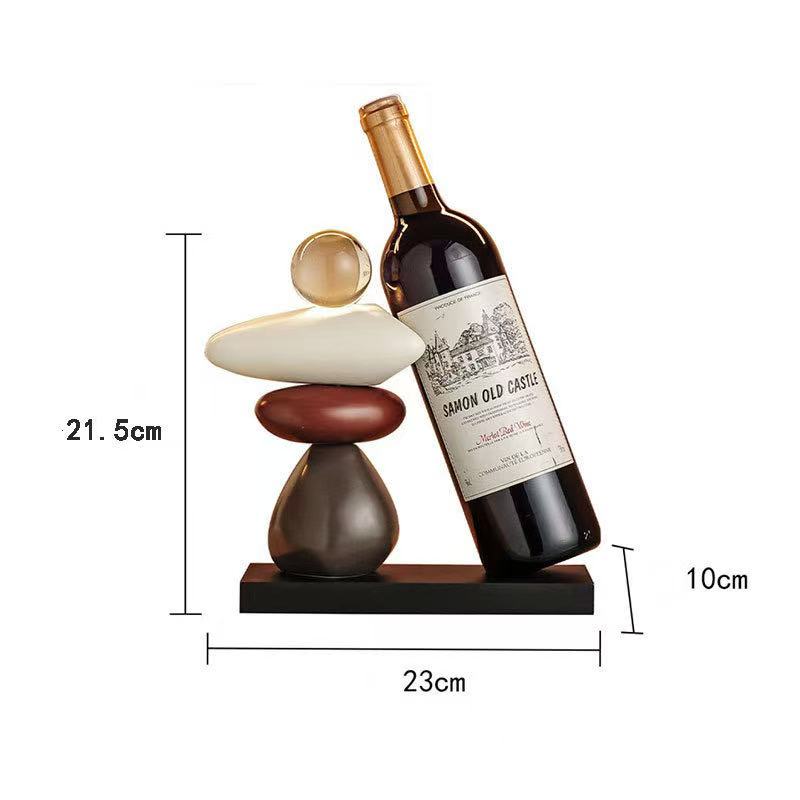 Decorative Ceramic Stacked Stone Wine Rack