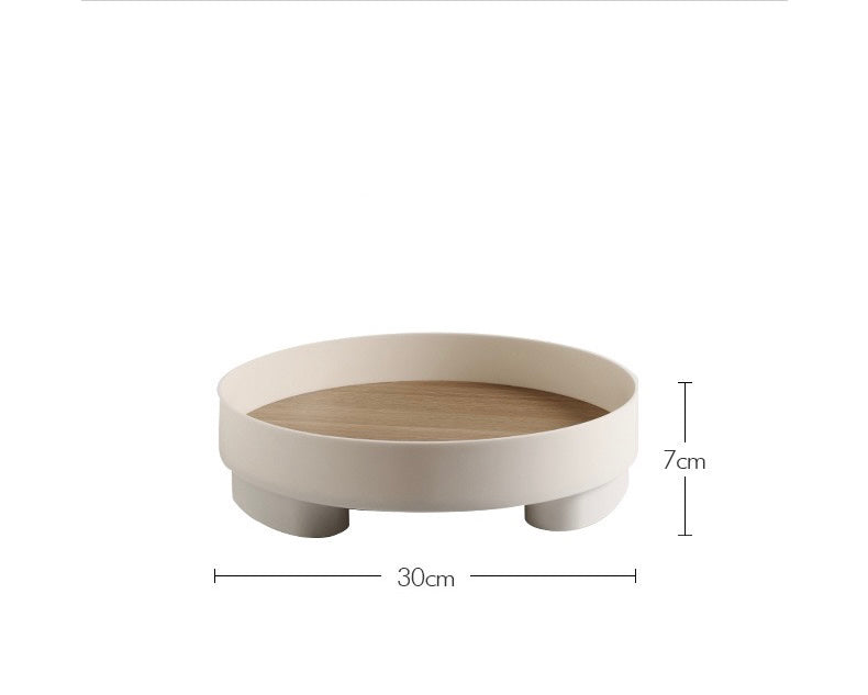 Wooden Tray and Curved Flower Vase Charming Set