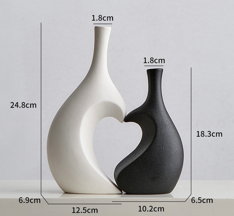 Ceramic Love Vase Set