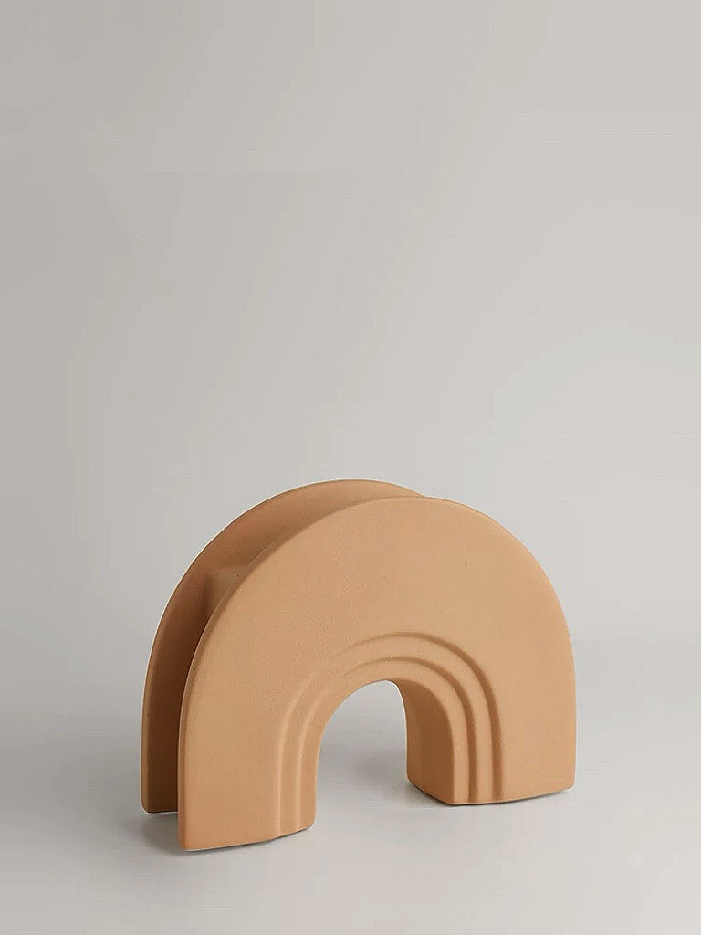Arched ceramic vases set