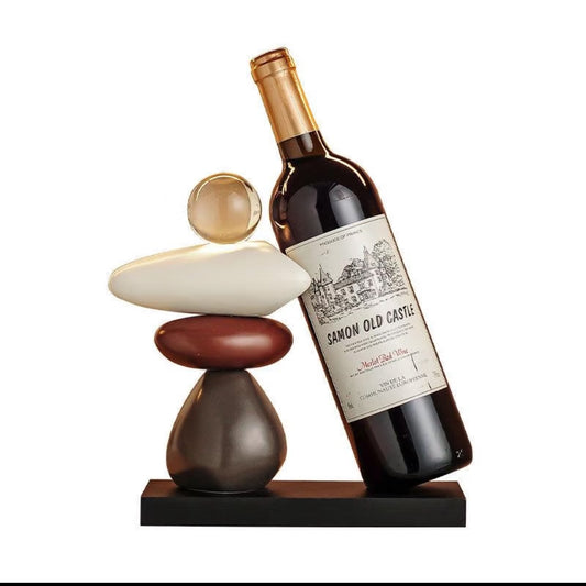 Ceramic Stacked Stone Wine Rack