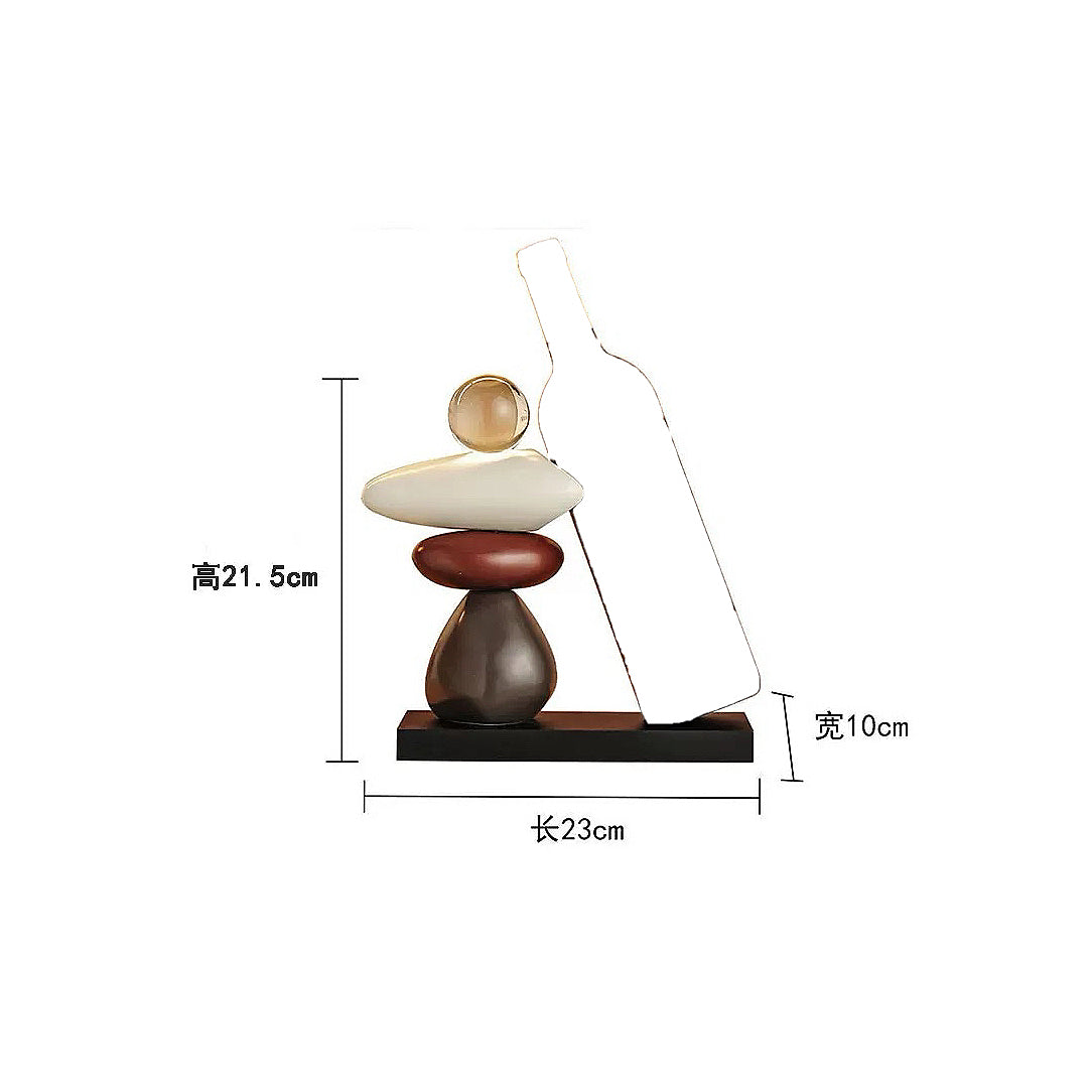 Ceramic Stacked Stone Wine Rack