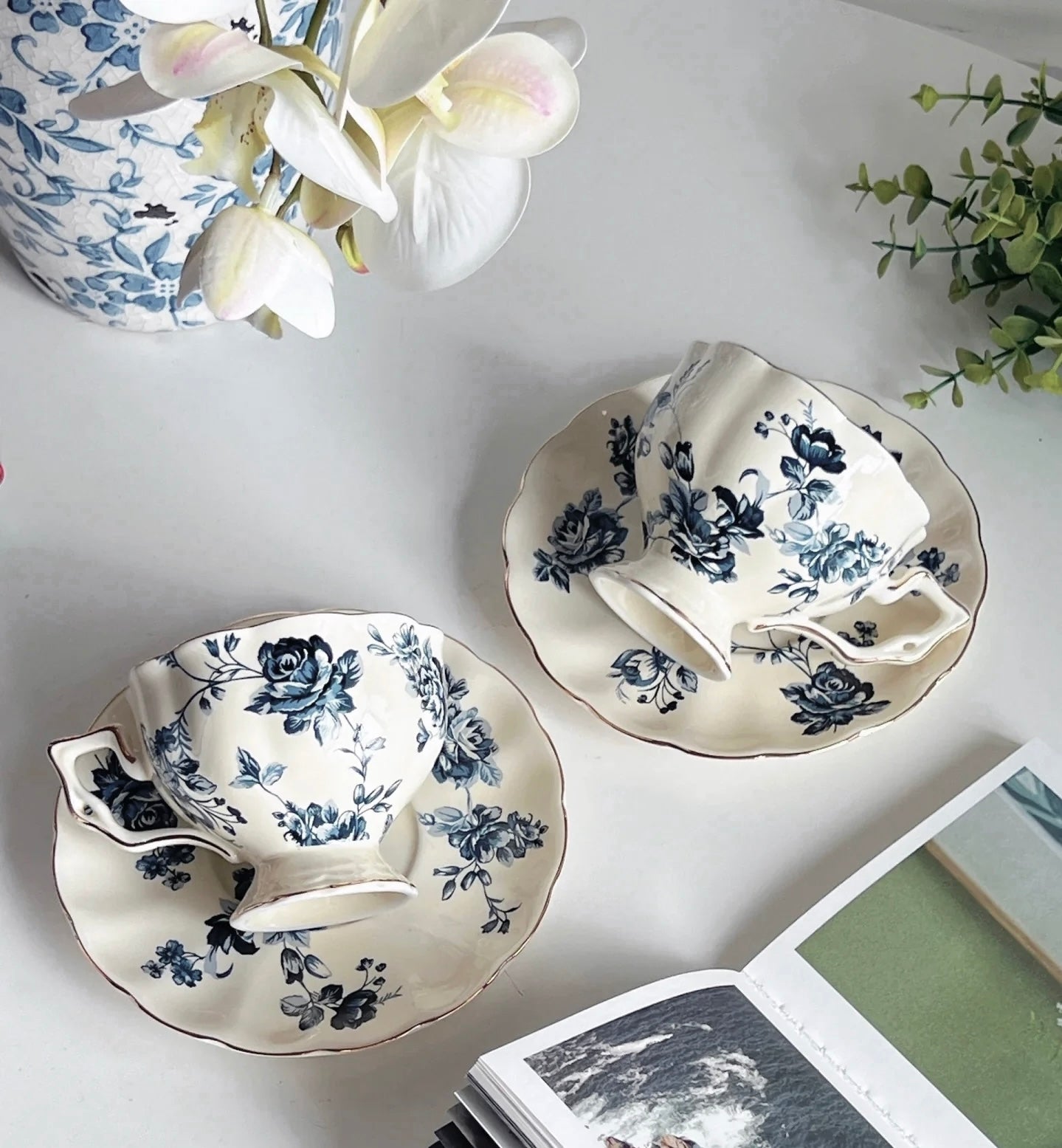 Floral CeramicCup Set 240ml (Gift Box)