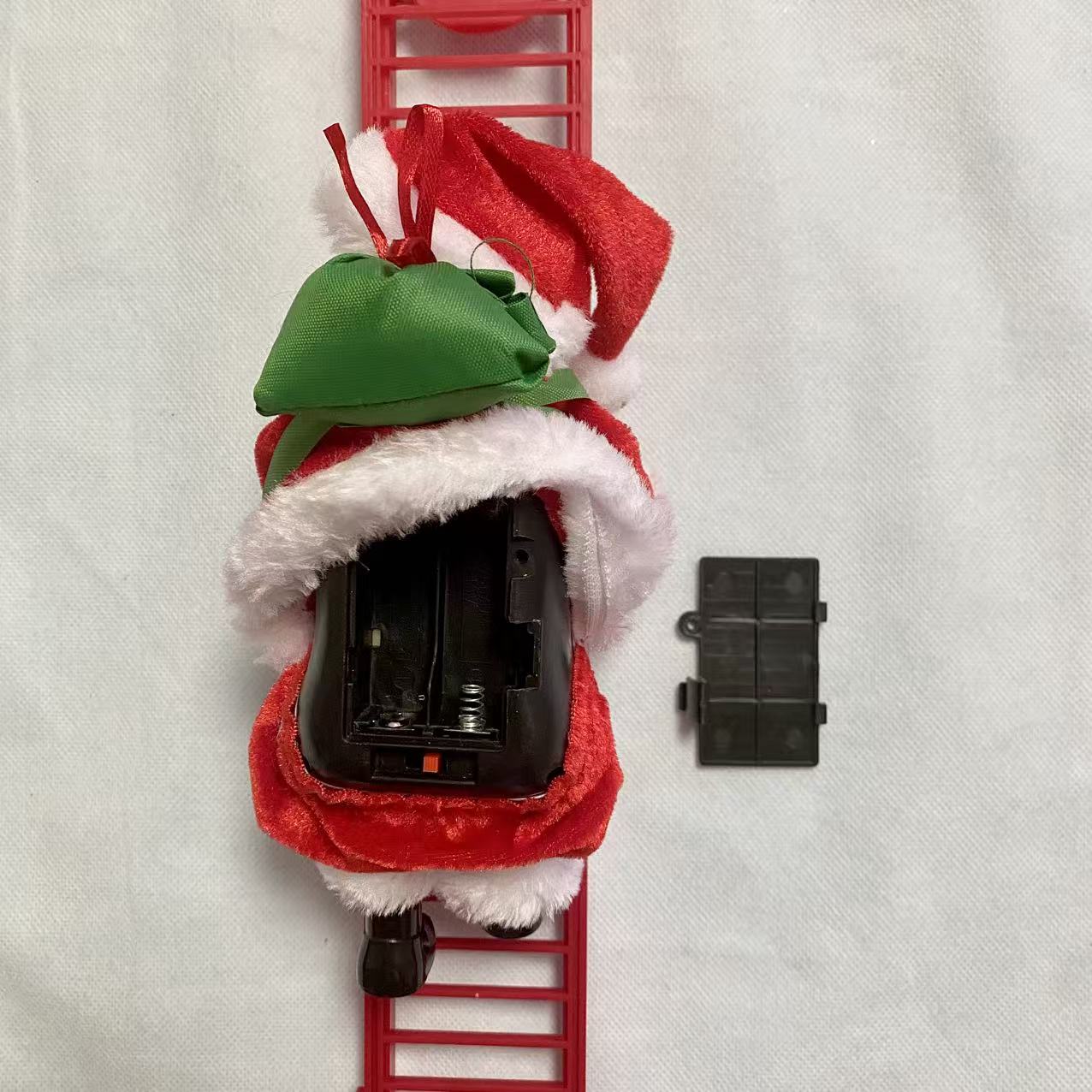 Electric Climbing Santa Claus Christmas Decoration with Music and Light - Ladder