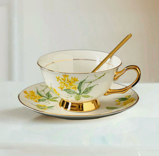 Sunny Bloom Floral Cup Set Bone China 220ml(Gift Box)