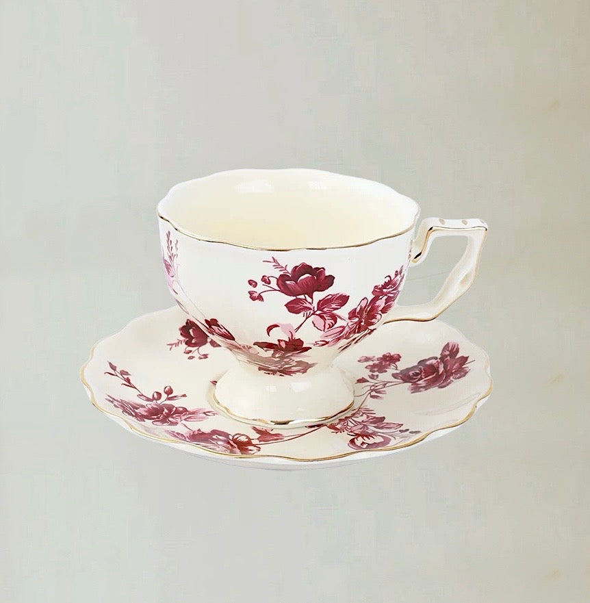 Floral Ceramic Cup Set 240ml (Gift Box)