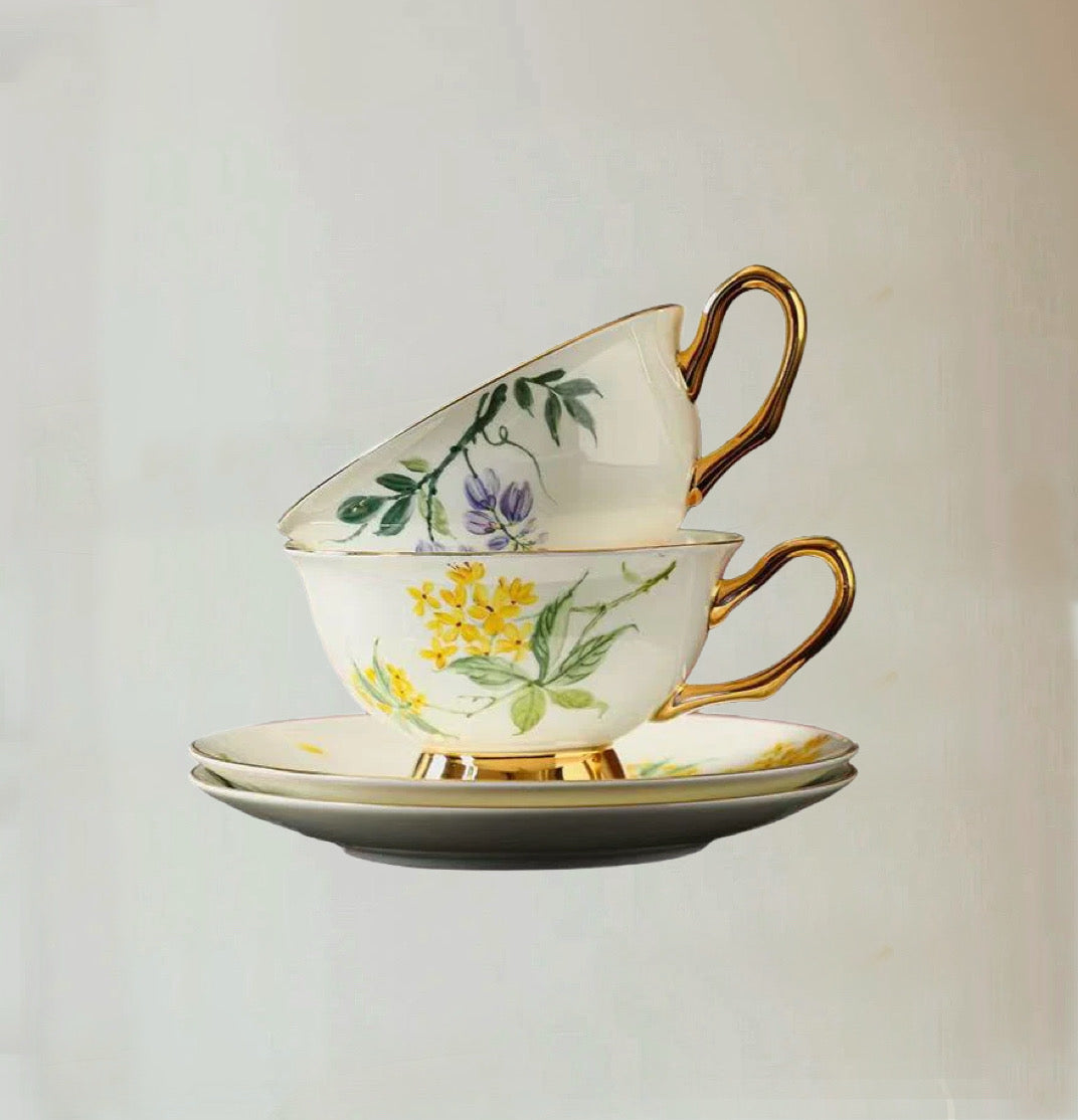 Sunny Bloom Floral Cup Set Bone China 220ml(Gift Box)