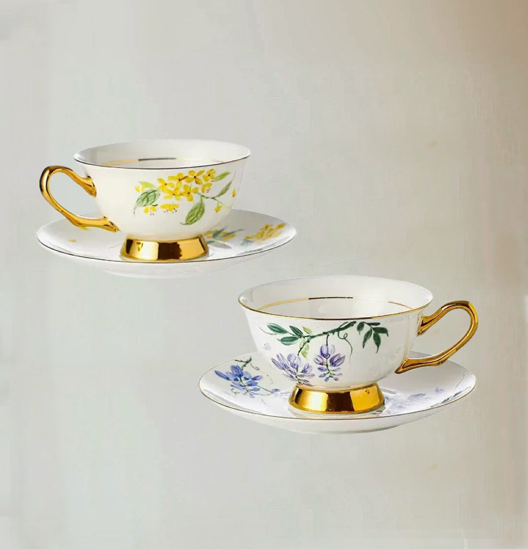 Sunny Bloom Floral Cup Set Bone China 220ml(Gift Box)
