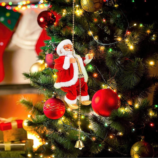 Electric Climbing Santa Claus  Christmas Decoration with Music and Light- Chain