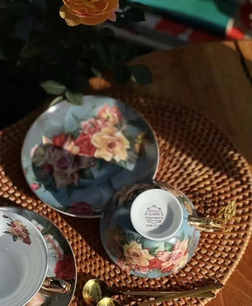 Rosy - Bouquet Floral Cup Set Bone China 220ml(Gift Box)