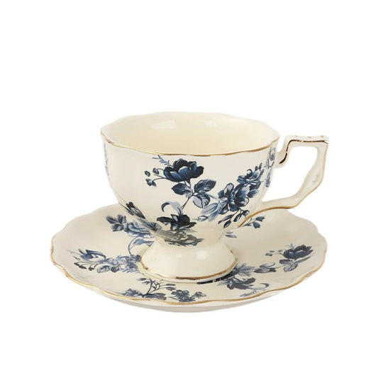 Floral Ceramic Coffee Tea Cup Set 240ml (gift package)
