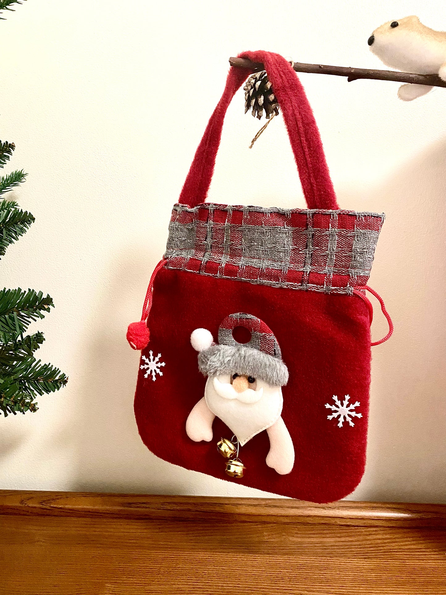 3D Christmas Santa Gift Bag (35×20cm)