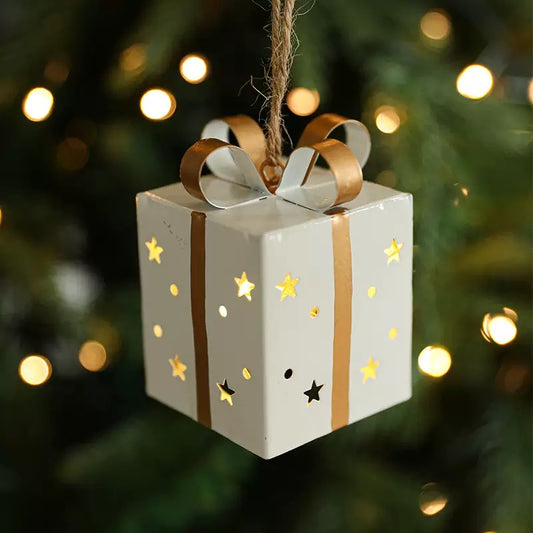 Light - Up Star - Cutout Gift Box Christmas Ornament