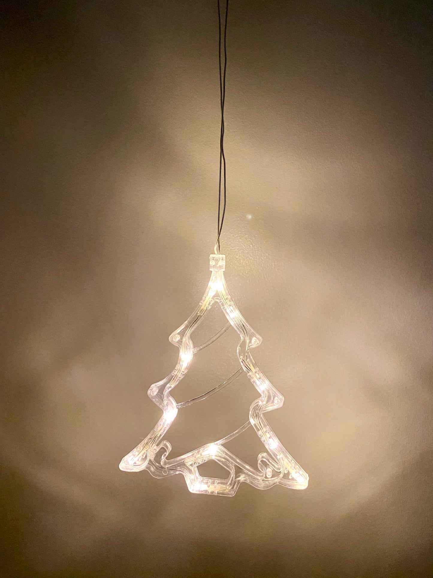 Transparent Christmas Tree Window Hanging Light Decor