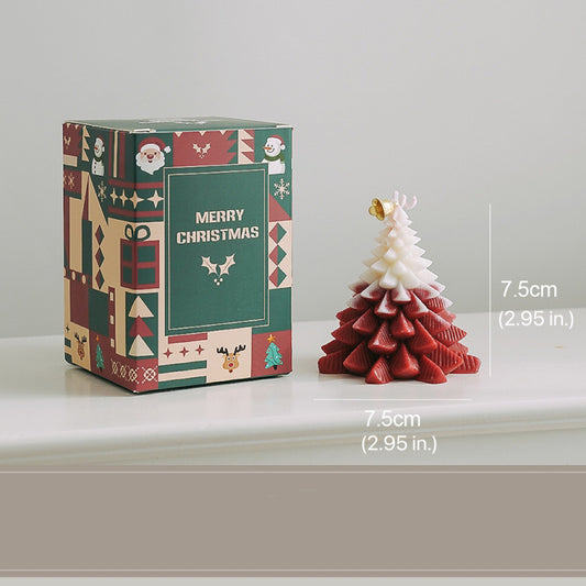Handmade Soy Blend Scented Candle（Christmas Tree-Red）