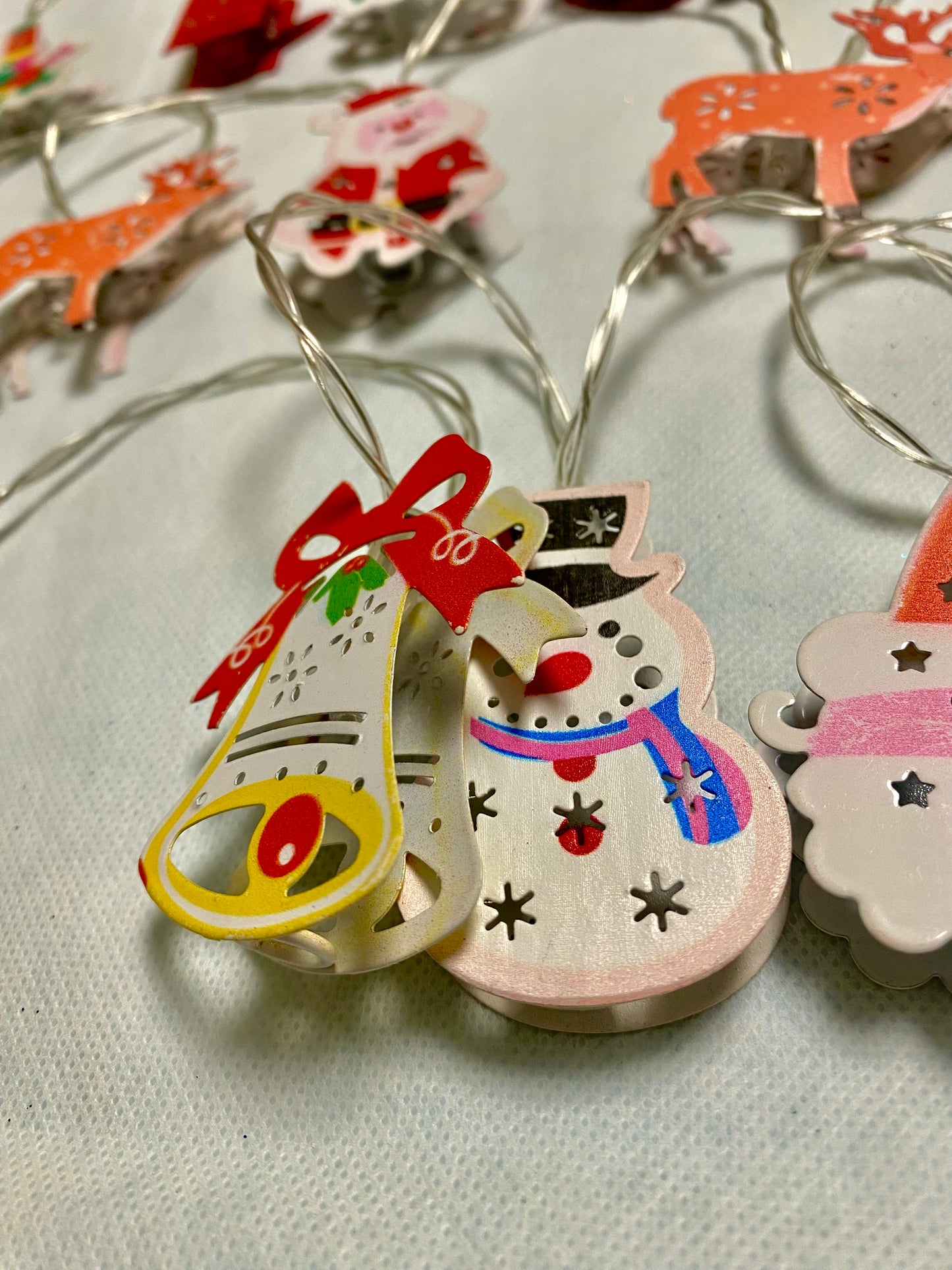 Iron Christmas Character String Lights - 6M Length with 40 Lights