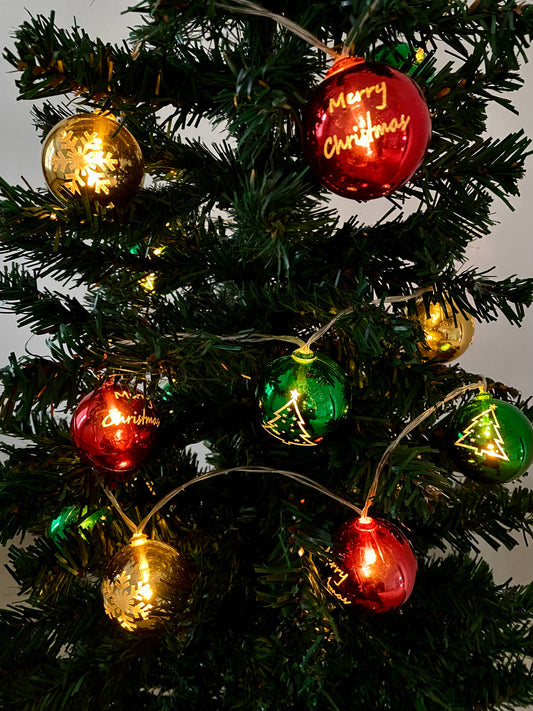 Christmas Ball String Lights - 3M Length with 20 Lights-USB