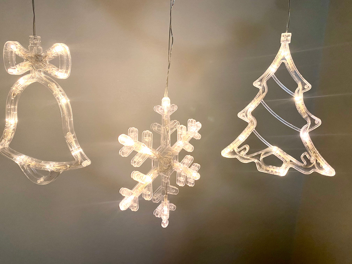 Transparent Snowflake Window Hanging Light Decor