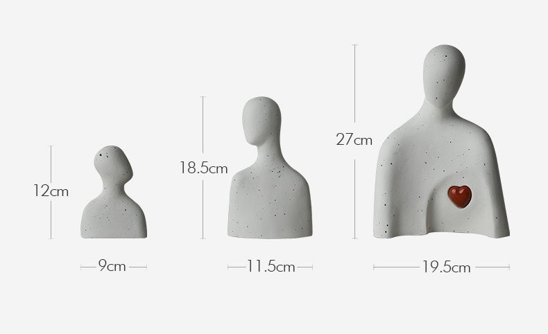 Decorative Family - love Ceramic Figurines Set