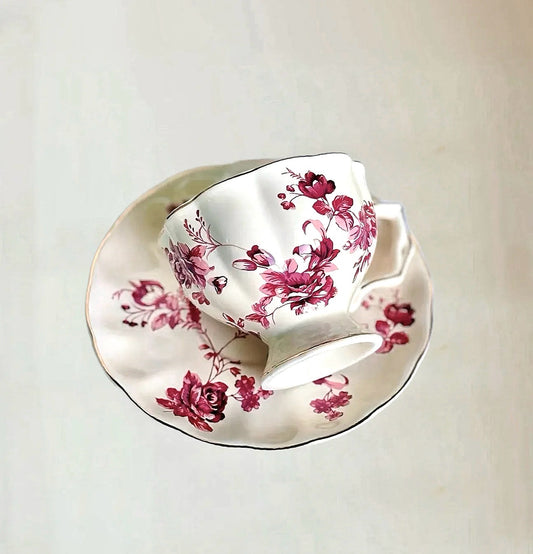 Floral Ceramic Cup Set 240ml (Gift Box)