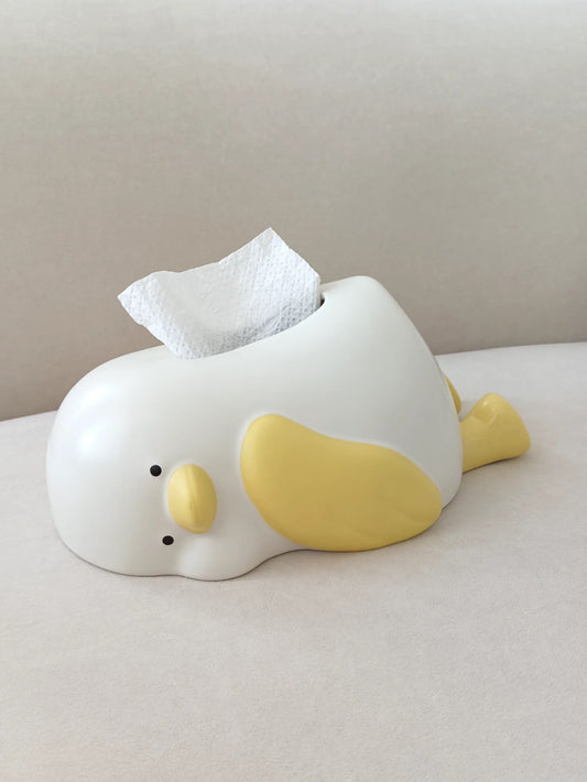 Laying Flat Duck ceramic Tissue Box /Holder
