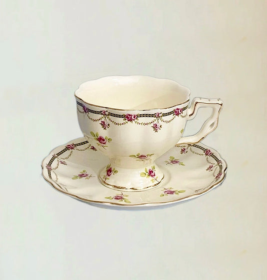 British Rose Ceramic Cup Set 230ml (Gift Box)