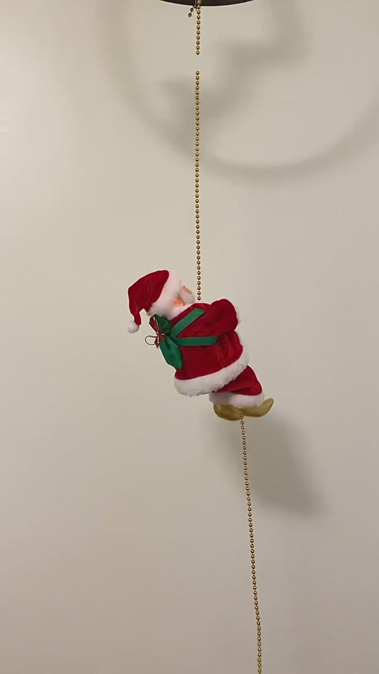 Electric Climbing Santa Claus  Christmas Decoration with Music and Light- Chain